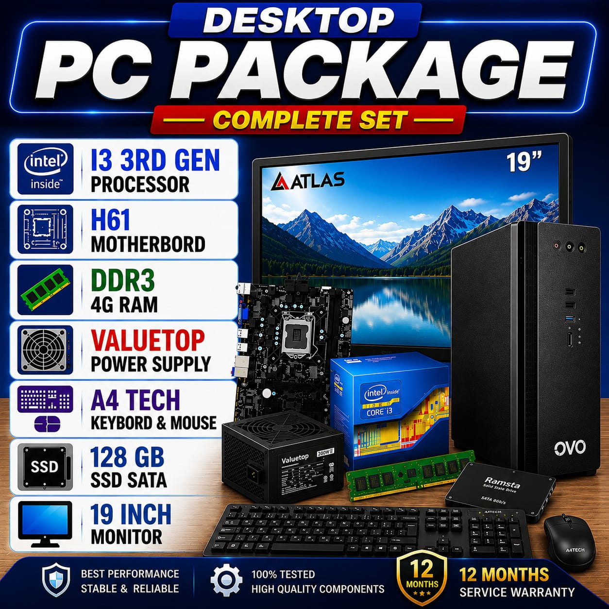 I3-3RD-19 INCH I3 3RD GEN NEW PC WITH 19 INCH MONITOR - Image 1